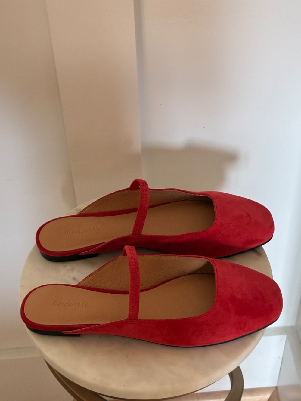 Madewell Greta mules in red suede - Picture 2 of 7